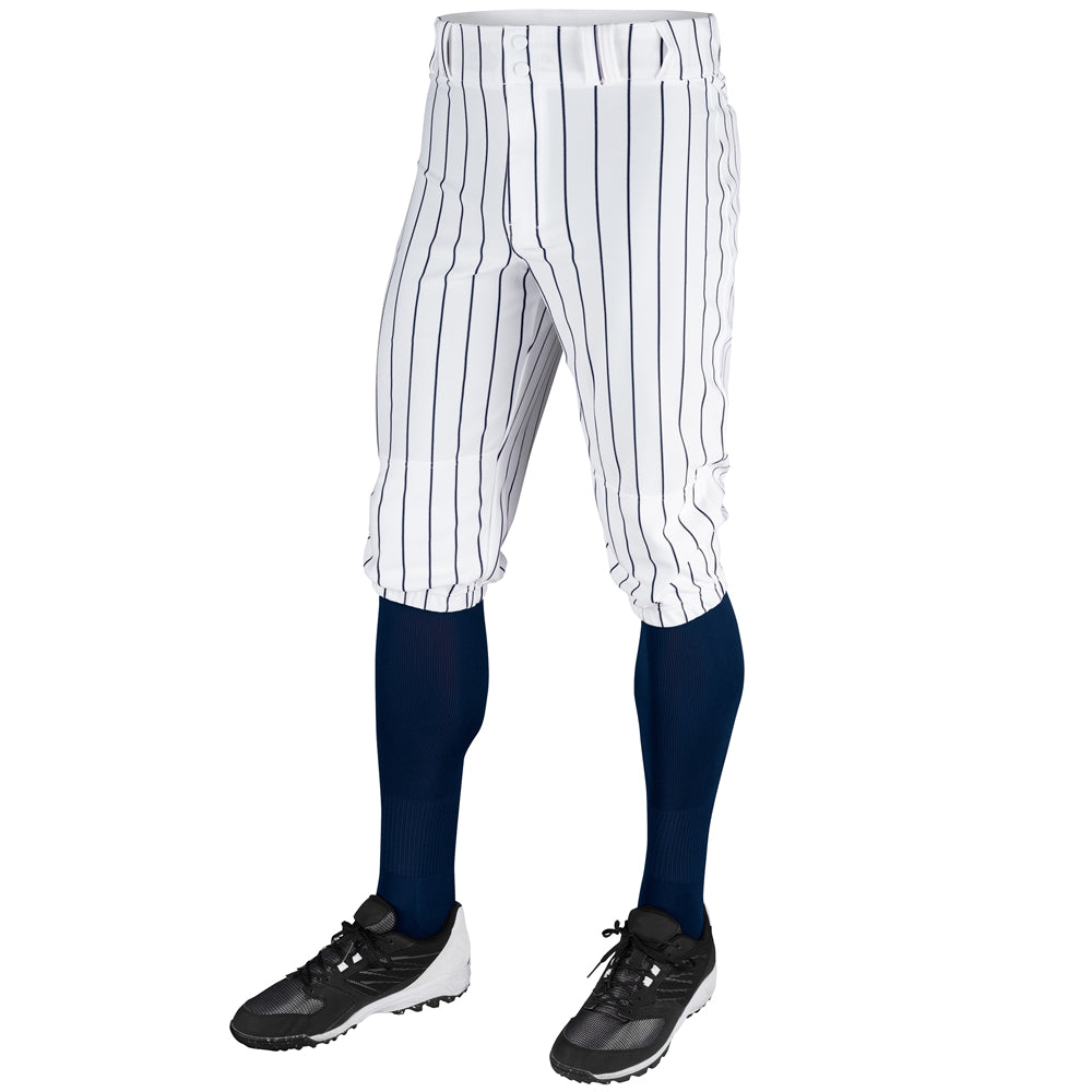 Triple Crown Pinstripe Knicker - White Navy - Youth - Extra-Small