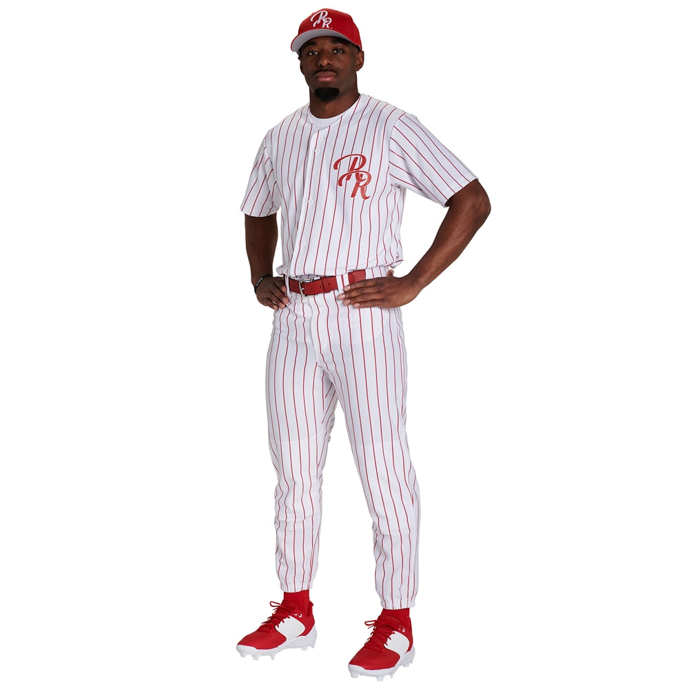 CLOSER pin stripe baseball pant - White Scarlet Pin - Youth - Medium