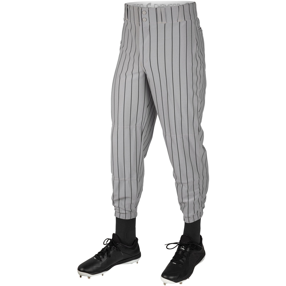 CLOSER Pin Stripe Baseball Pant - Grey Black Pin - Youth - Medium