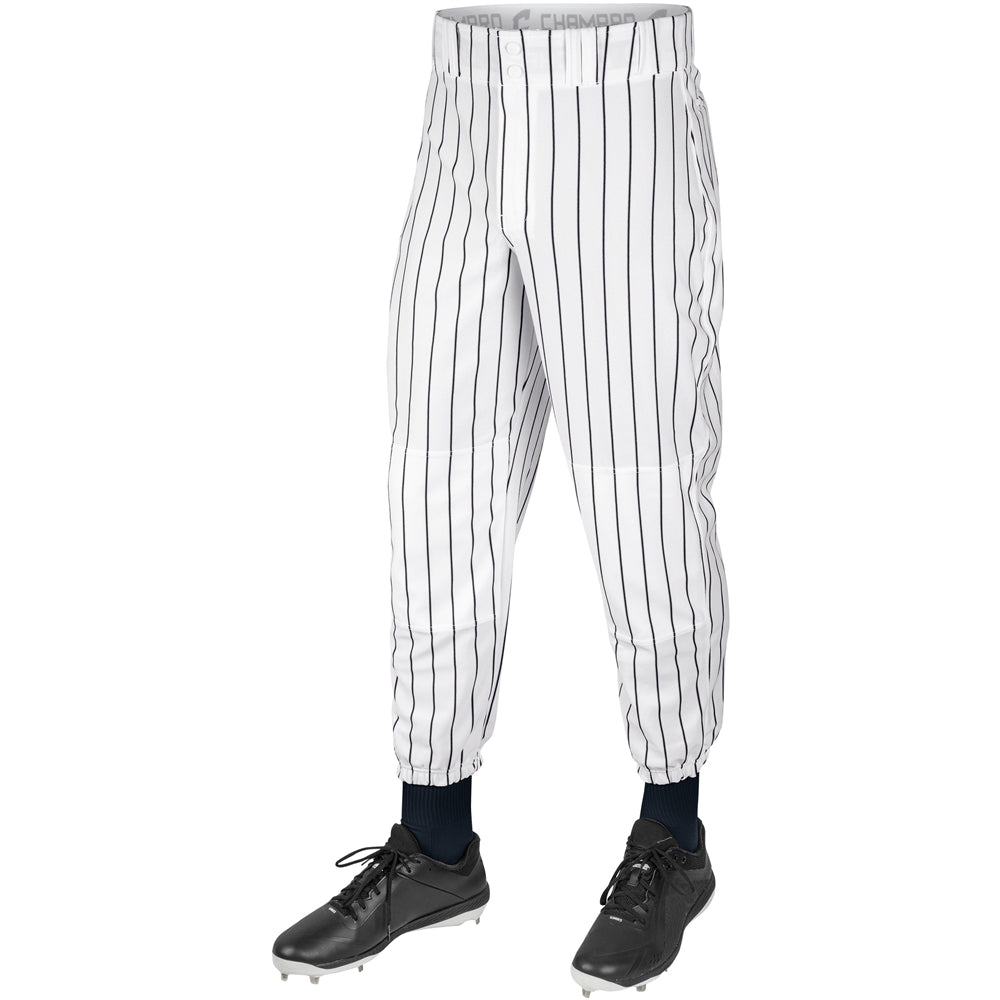 CLOSER Pin Stripe Baseball Pant - White Navy Pin - Youth - Small