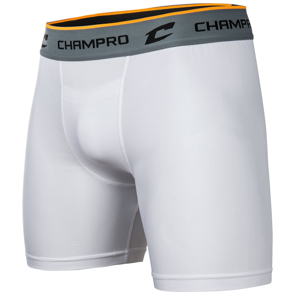 Compression Boxer Short w/Cup - White - Adult - Large