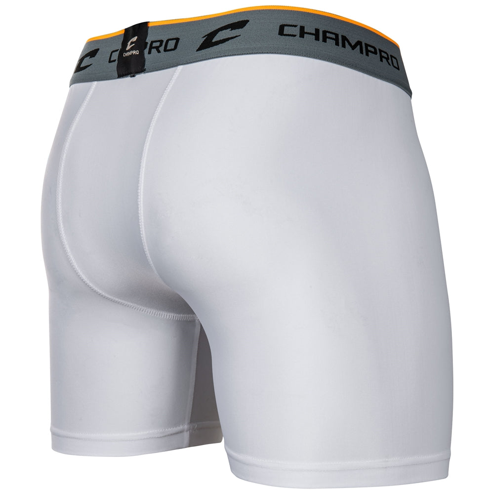 Compression Boxer Short w/Cup - White - Adult - Large