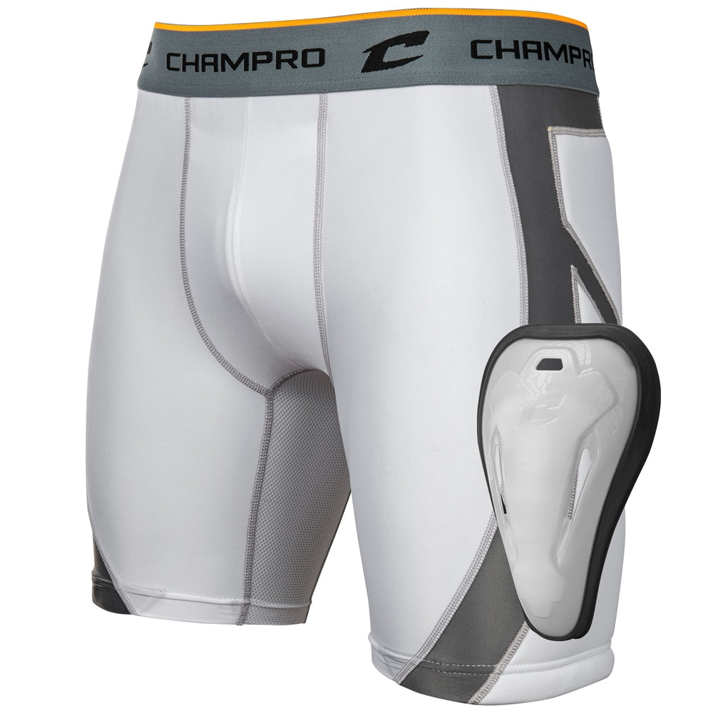 Windup Sliding Short with Cup - White - Youth - Small