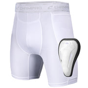 Take-Out Sliding Short w/ Cup - White - Adult - Small