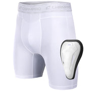 Take-Out Compression Short w/ Cup - White - Youth - Extra-Small