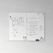 HERCULES Commercial 60" x 48" Whiteboard, Aluminum Magnetic Dry Erase Board with Wall Mount, Marker Tray, Eraser, 3 Markers, 6 Magnets