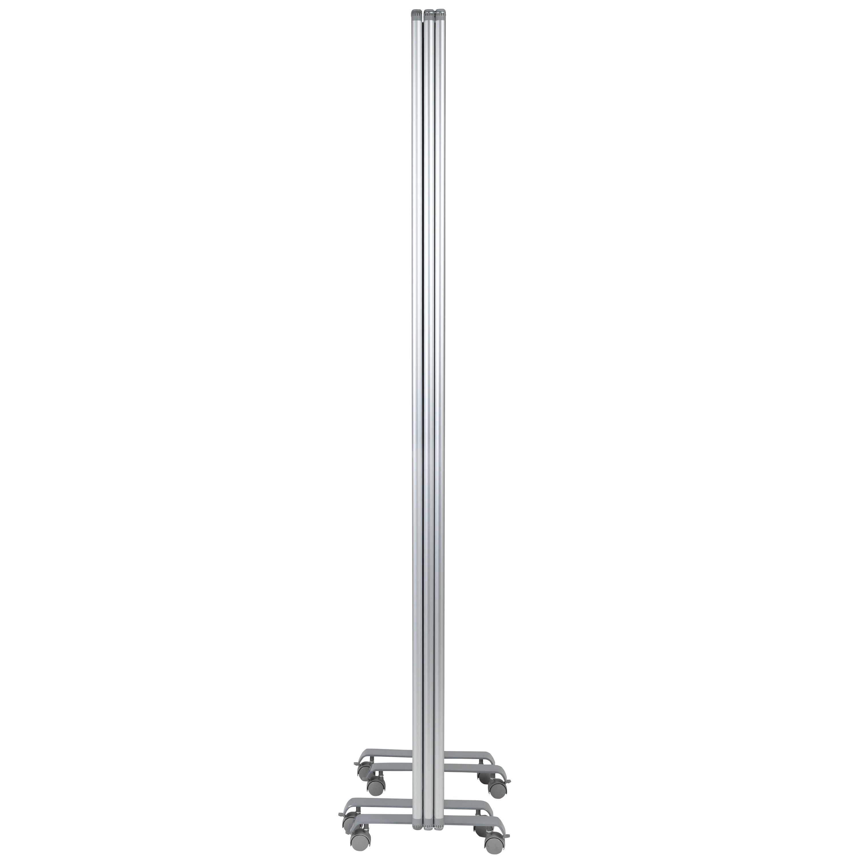 Raisley Transparent Acrylic Mobile Partition with Lockable Casters, 72"H x 36"L (3 Sections Included)