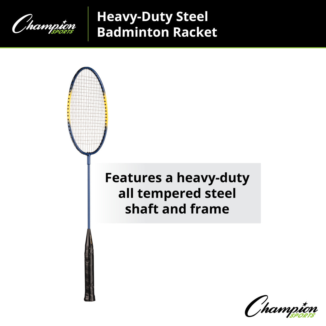 Heavy-Duty Steel Badminton Racket