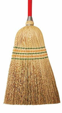 Maid Corn Blend Broom W/Orange Handle And 5 Sews 3-Green 2-Orange (Case Of 12)
