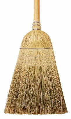 Warehouse Broom Natural Corn Broom 4 White Sews (Case Of 12)
