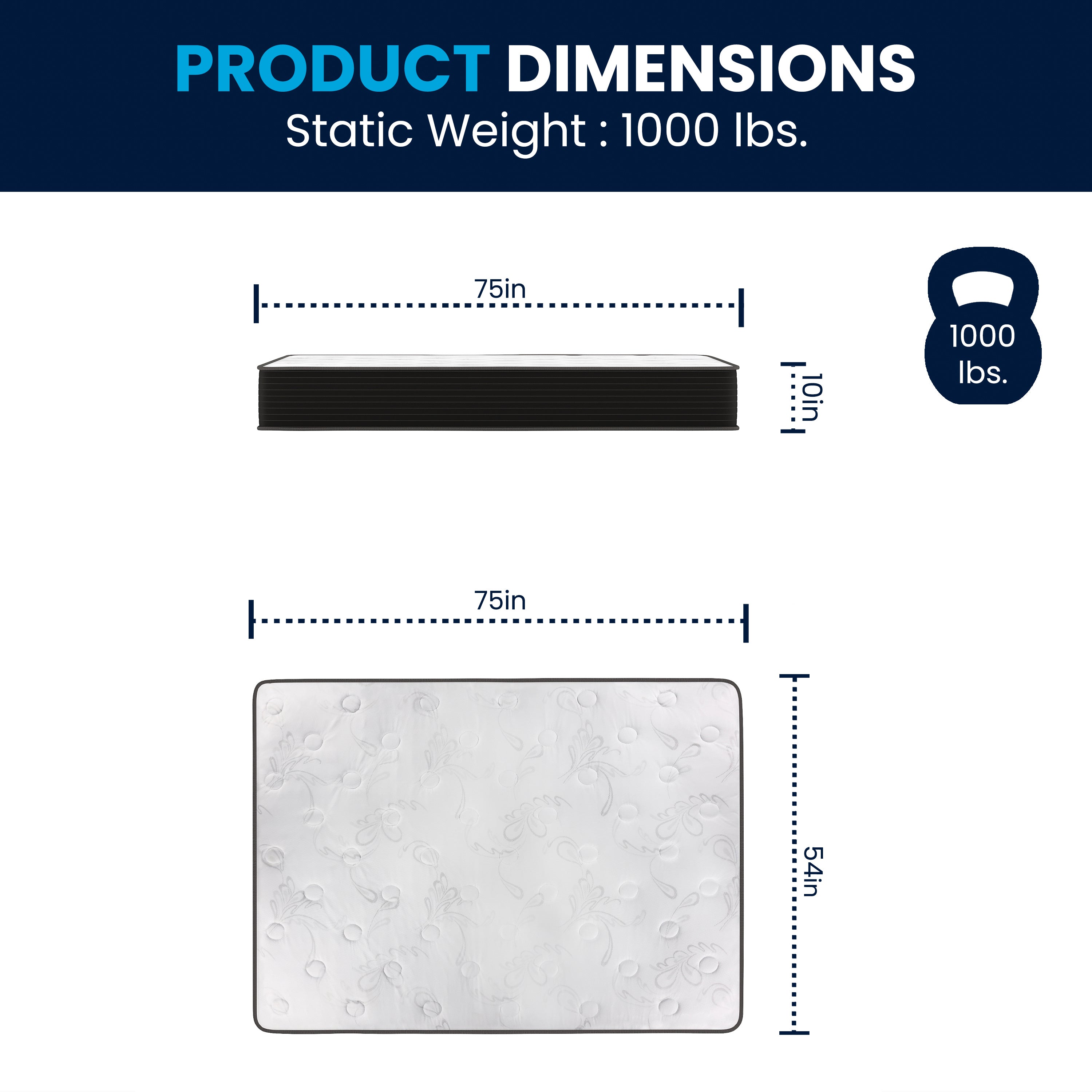 Dream Cooling Gel 10 Inch CertiPUR-US Certified Foam and Pocket Spring Hybrid Mattress, Full Mattress in a Box