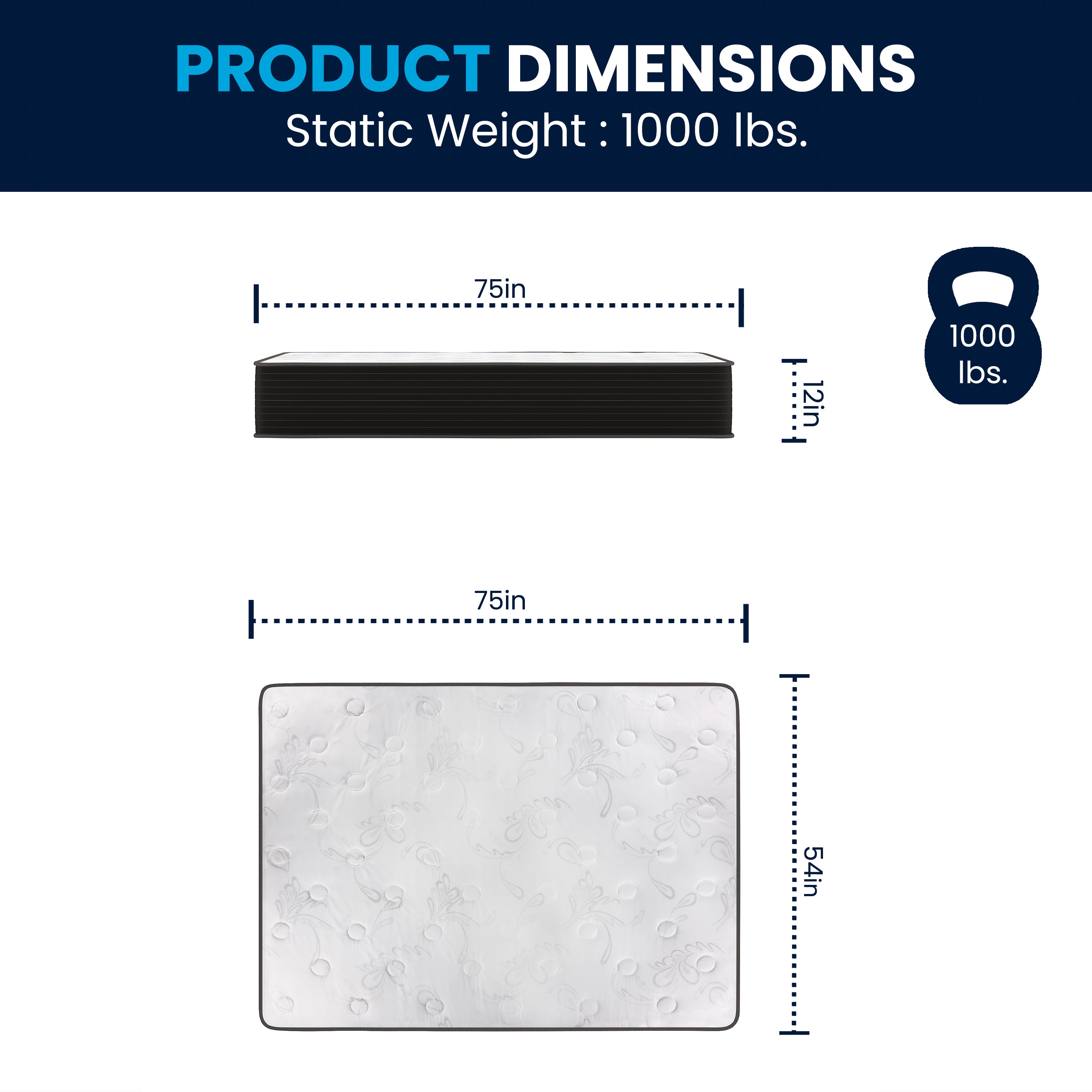 Dream Cooling Gel 12 Inch CertiPUR-US Certified Foam and Pocket Spring Hybrid Mattress, Full Mattress in a Box