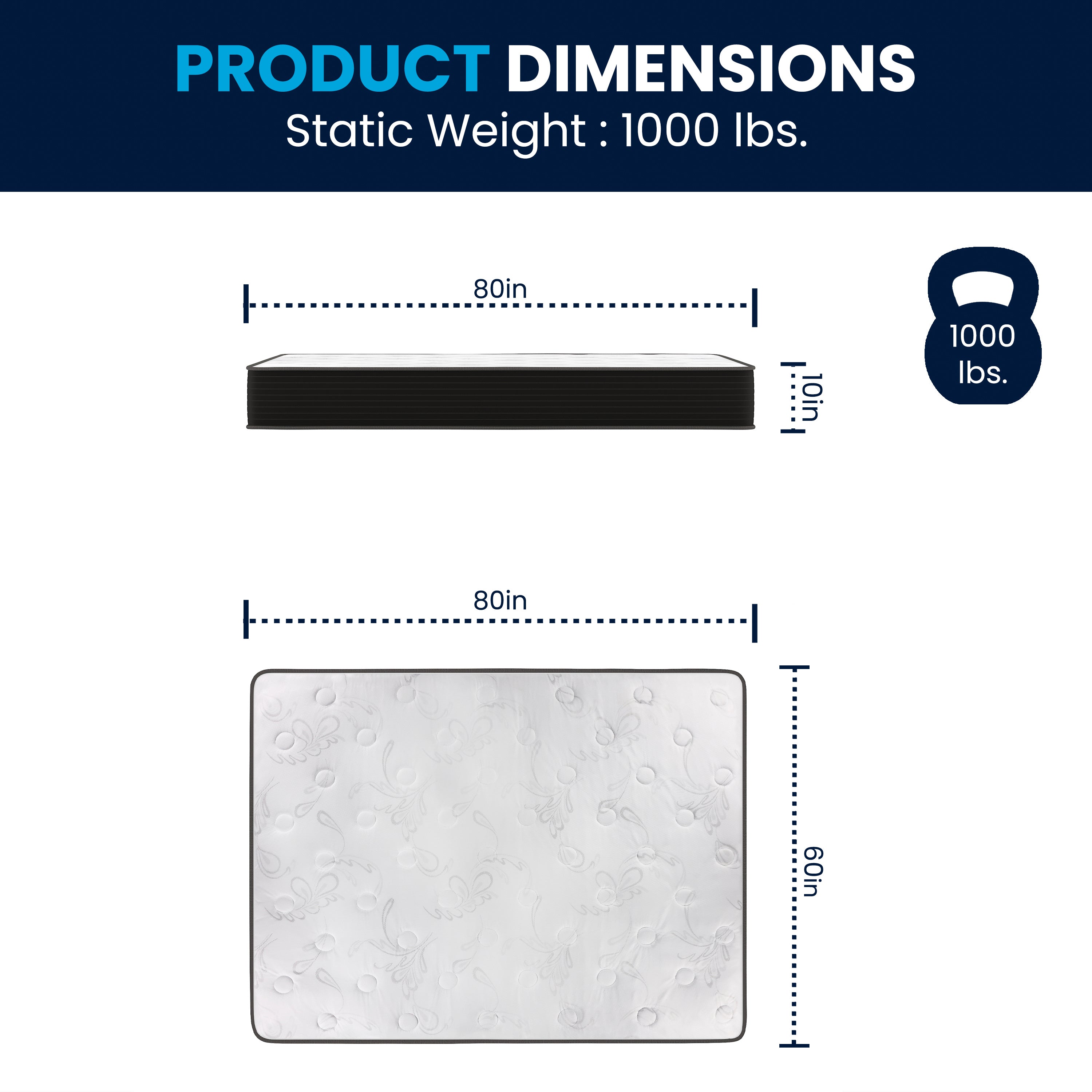 Dream Cooling Gel 10 Inch CertiPUR-US Certified Foam and Pocket Spring Hybrid Mattress, Queen Mattress in a Box