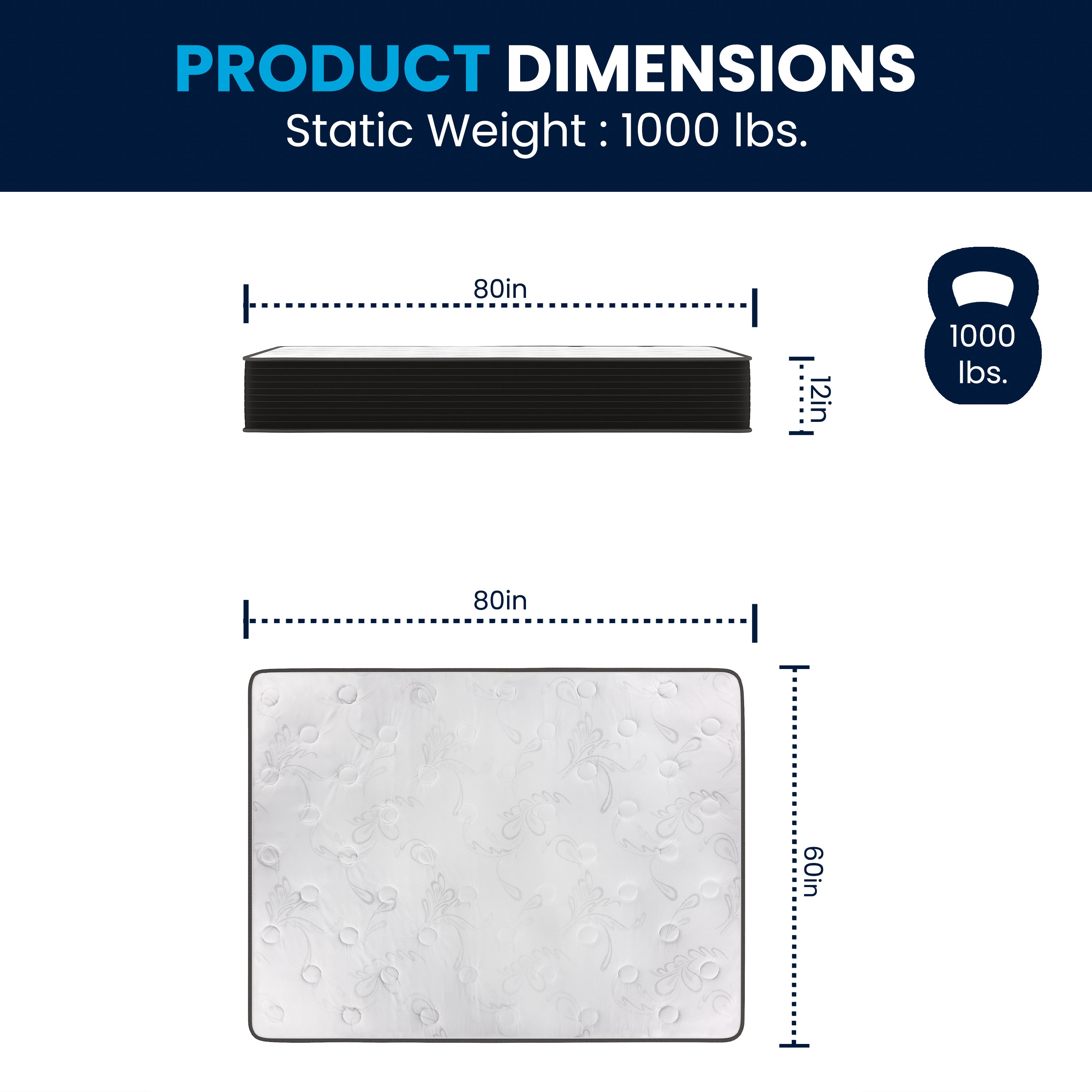 Dream Cooling Gel 12 Inch CertiPUR-US Certified Foam and Pocket Spring Hybrid Mattress, Queen Mattress in a Box