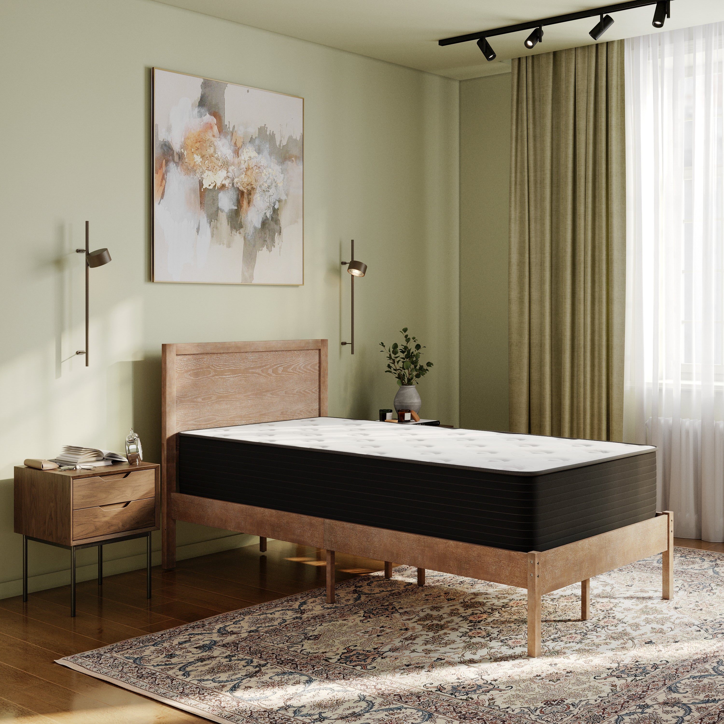 Dream Cooling Gel 12 Inch CertiPUR-US Certified Foam and Pocket Spring Hybrid Mattress, Twin Mattress in a Box