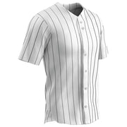 Pro-Style Warp Knit Jersey - White Black Pin - Youth - Large