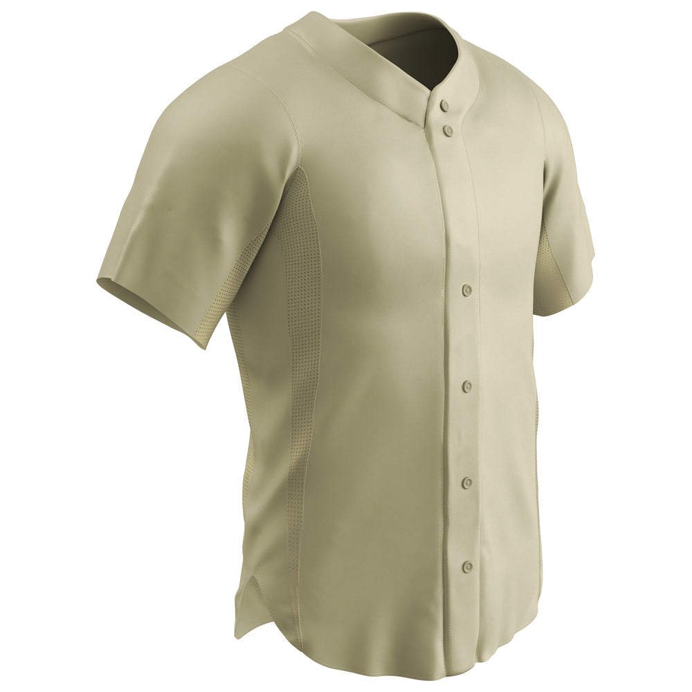 RELIEVER Full Button Baseball Jersey - Natural - Youth - Large