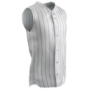Pro-Style Sleeveless Warp Knit Jersey - Black Pin - Adult - Medium