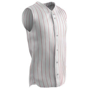 Pro-Style Sleeveless Warp Knit Jersey - Scarlet Pin - Youth - Extra-Large