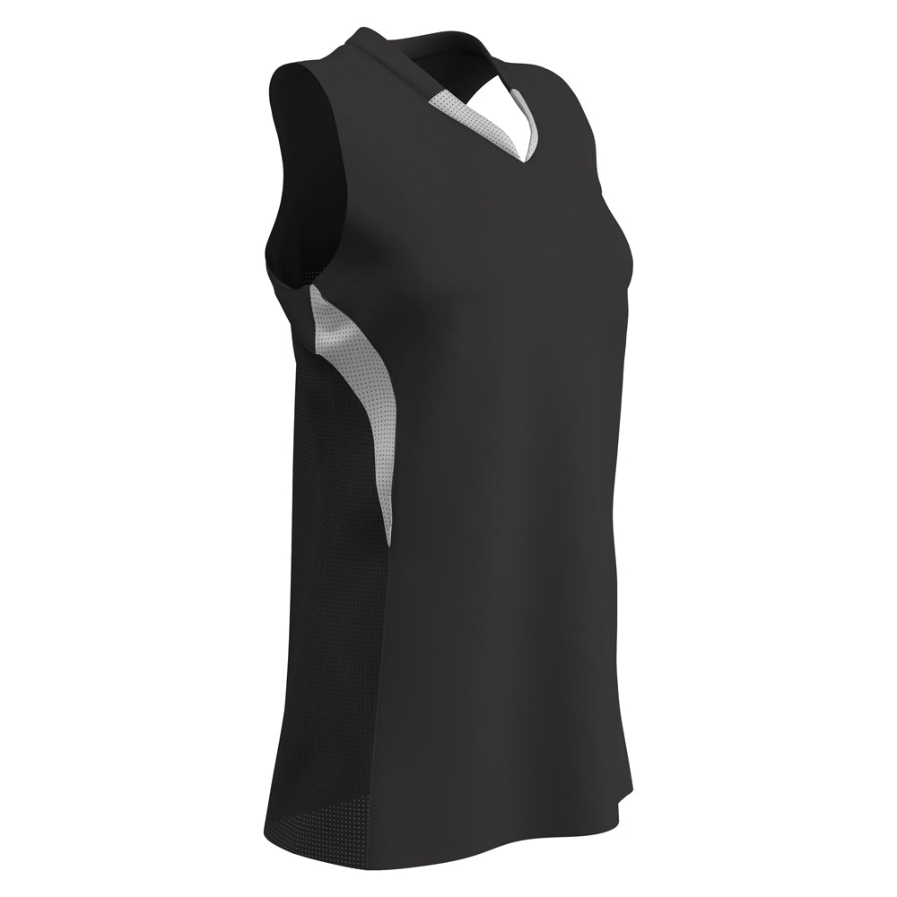 Decoy Racerback Softball Jersey - Black White - Womens - Large