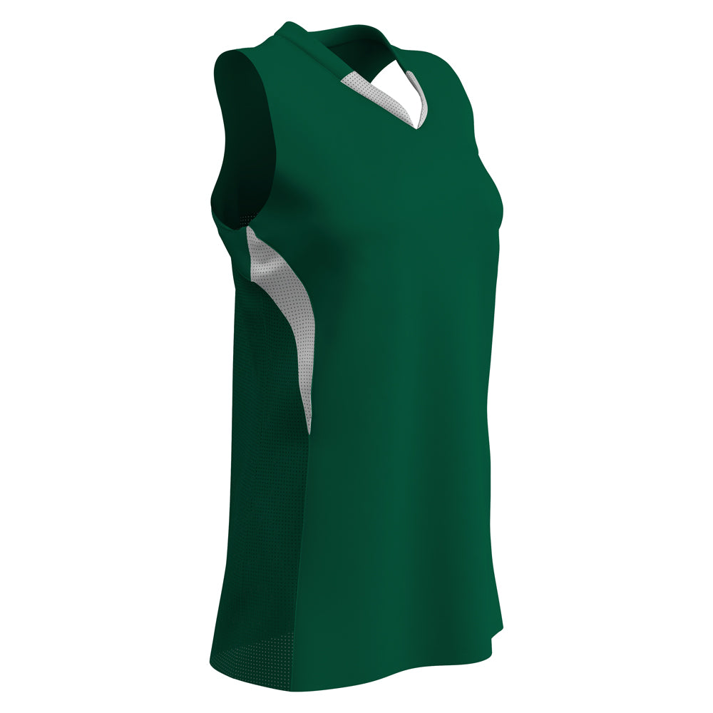 Decoy Racerback Softball Jersey - Forest Green White - Womens - XXLarge