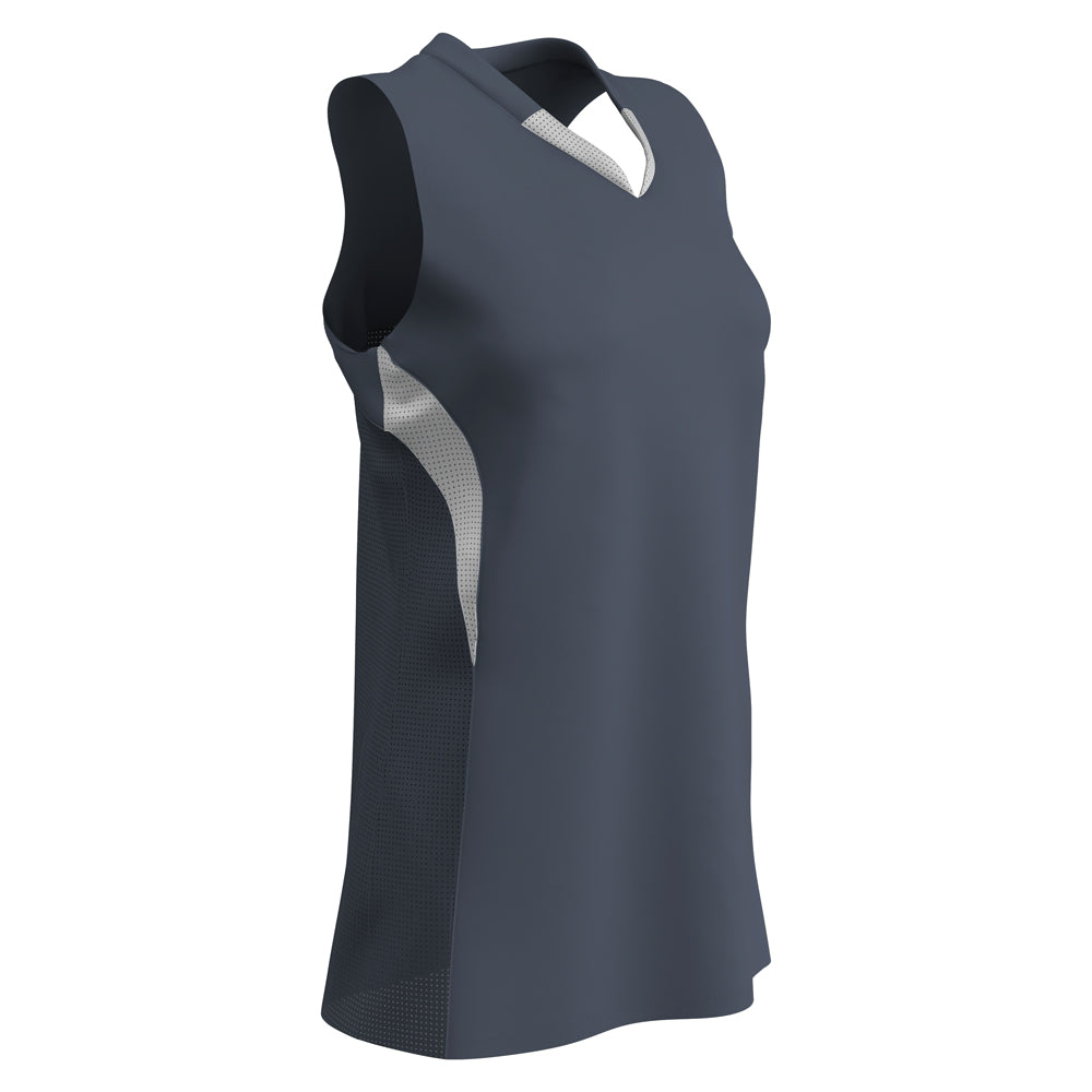 Decoy Racerback Softball Jersey - Graphite White - Girls - Small