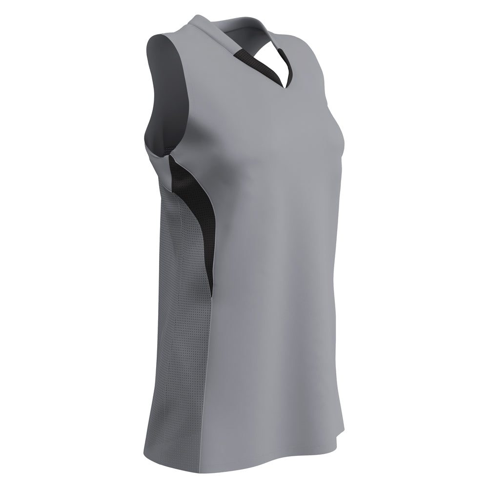 Decoy Racerback Softball Jersey - Grey Black - Womens - XXLarge