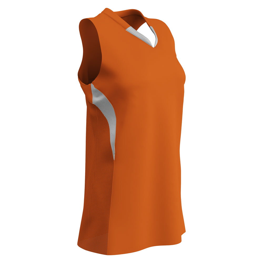 Decoy Racerback Softball Jersey - Orange White - Womens - XXLarge