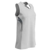 Decoy Racerback Softball Jersey - White Grey - Womens - XXLarge