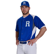 Bull Pen Full Button Jersey - White, Black, Grey - Youth - Small