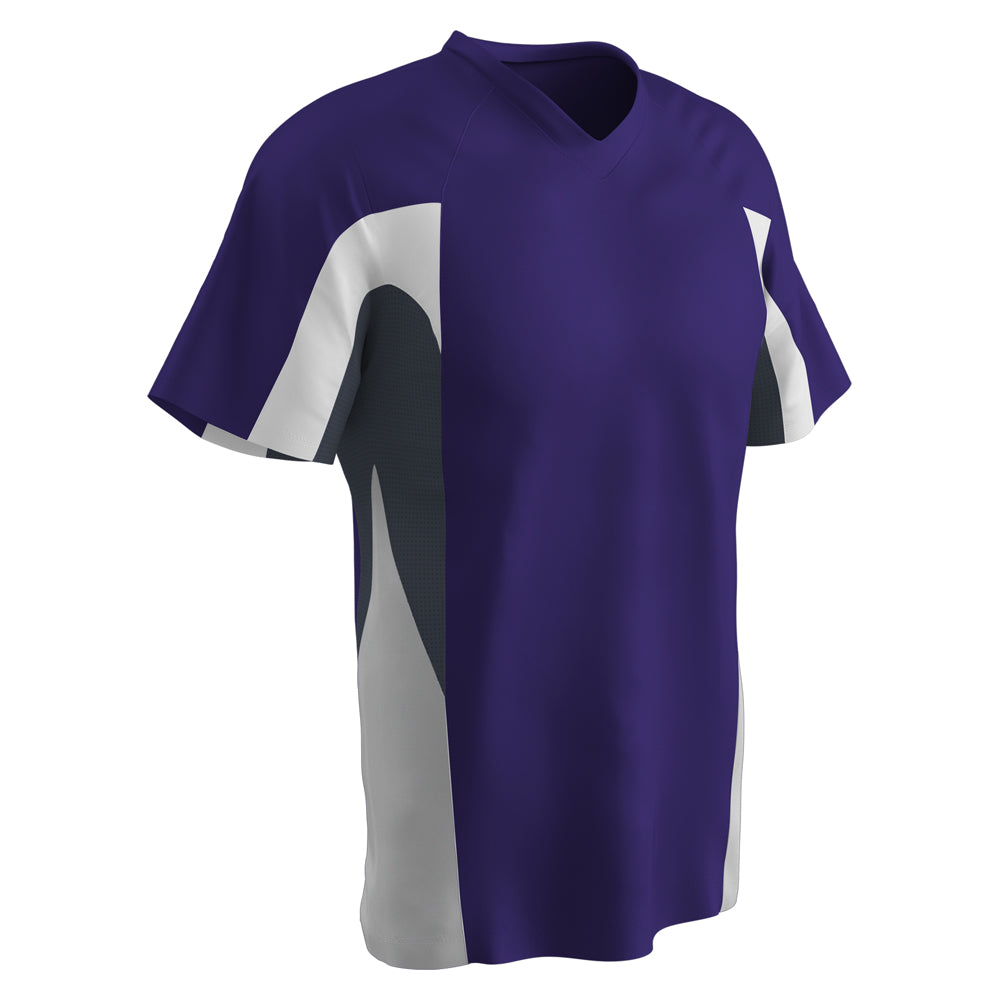 Relief V-Neck Jersey - Purple Graphite White - Youth - Large