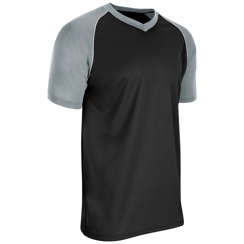 BUNT Raglan Jersey - Black Silver White - Adult - Large