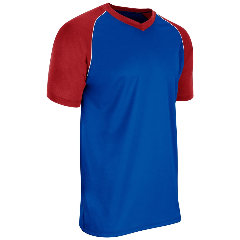 BUNT Raglan Jersey - Royal Scarlet White - Adult - Extra-Large