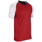 BUNT Raglan Jersey - Scarlet White Navy - Adult - Medium