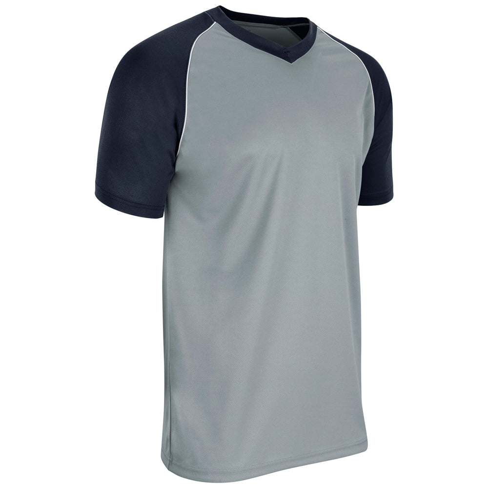 BUNT Raglan Jersey - Silver Navy White - Adult - XXLarge
