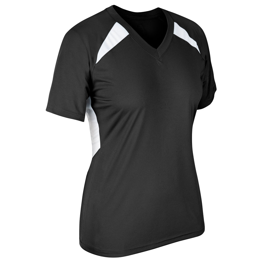 Check Baseball Jersey - Black White - Womens - Extra-Large