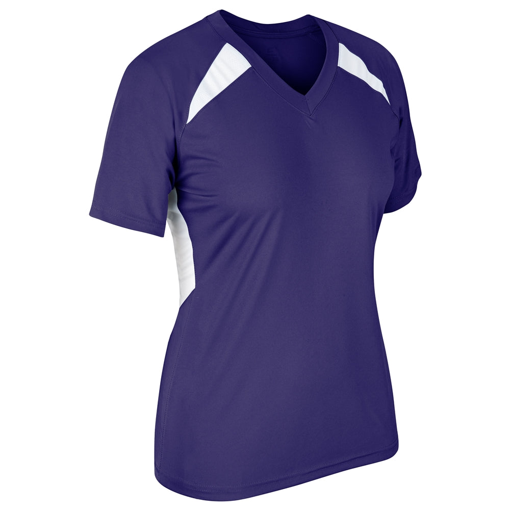 Check Baseball Jersey - Purple White - Womens - XXLarge