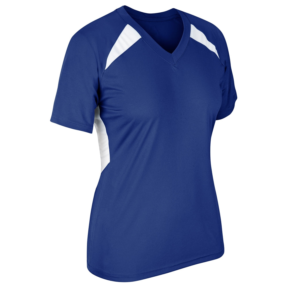 Check Baseball Jersey - Royal White - Womens - XXLarge