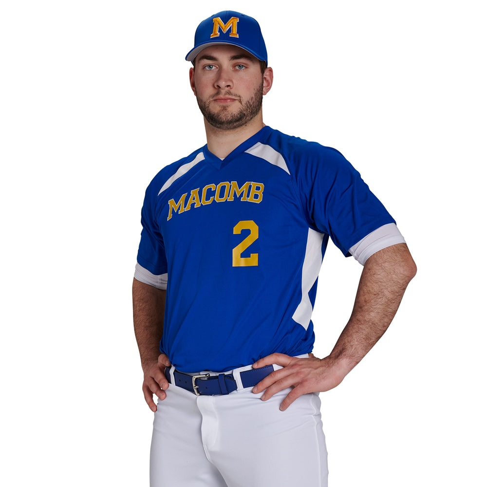 Check Baseball Jersey - Forest Green, White - Youth - Large