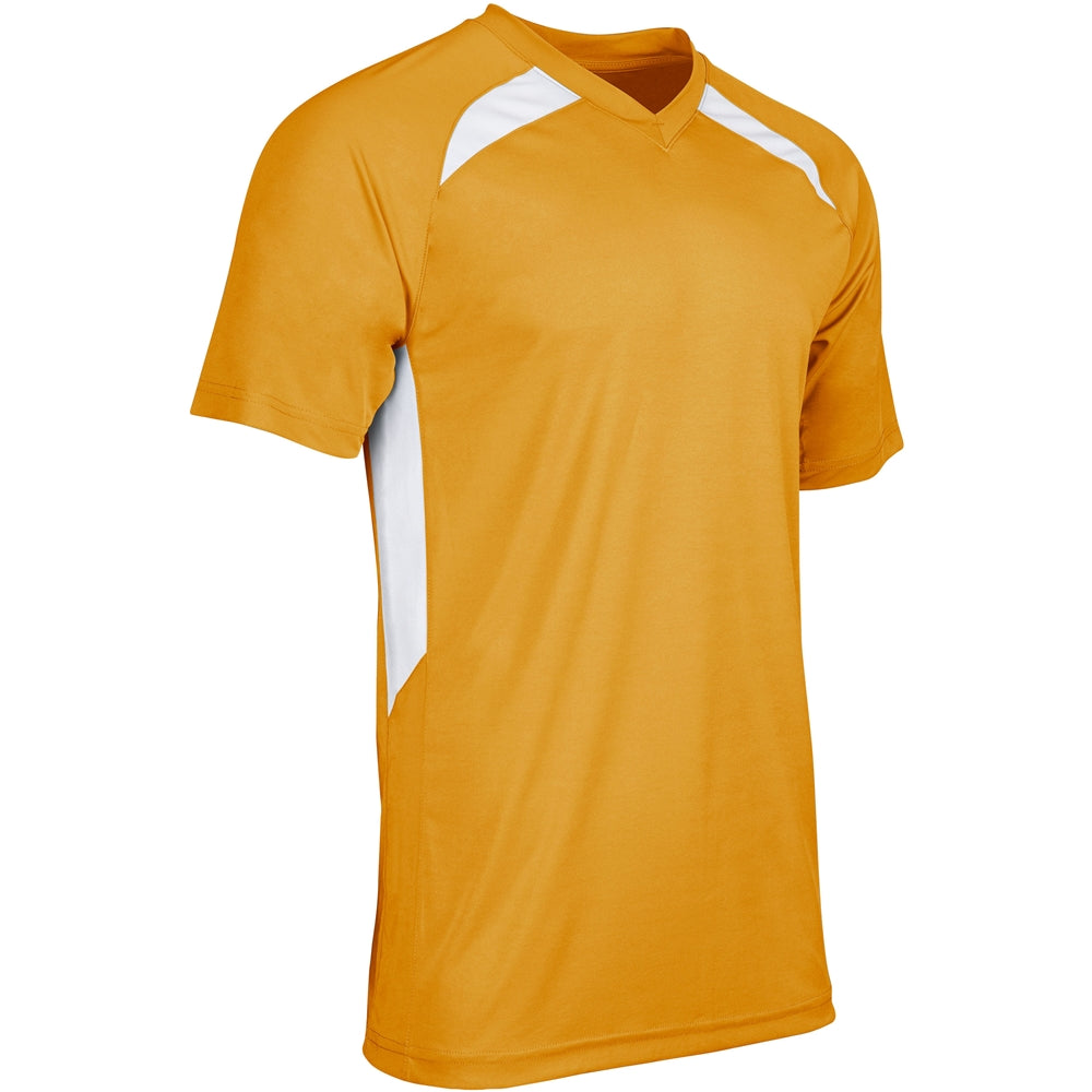 Check Baseball Jersey - Gold White - Adult - XXLarge
