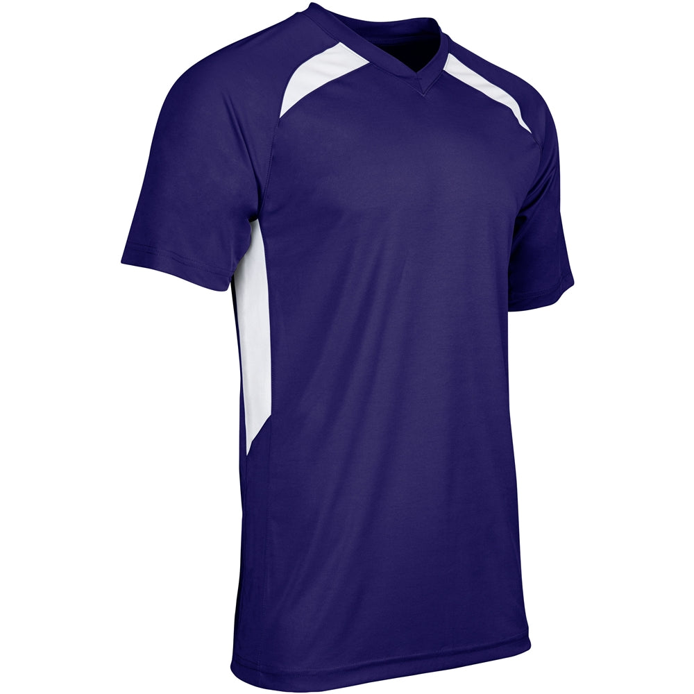 Check Baseball Jersey - Purple White - Youth - Small