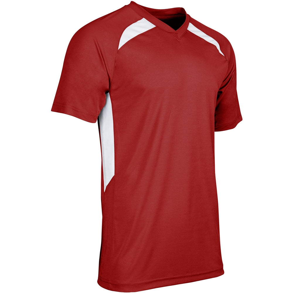 Check Baseball Jersey - Scarlet White - Adult - Medium