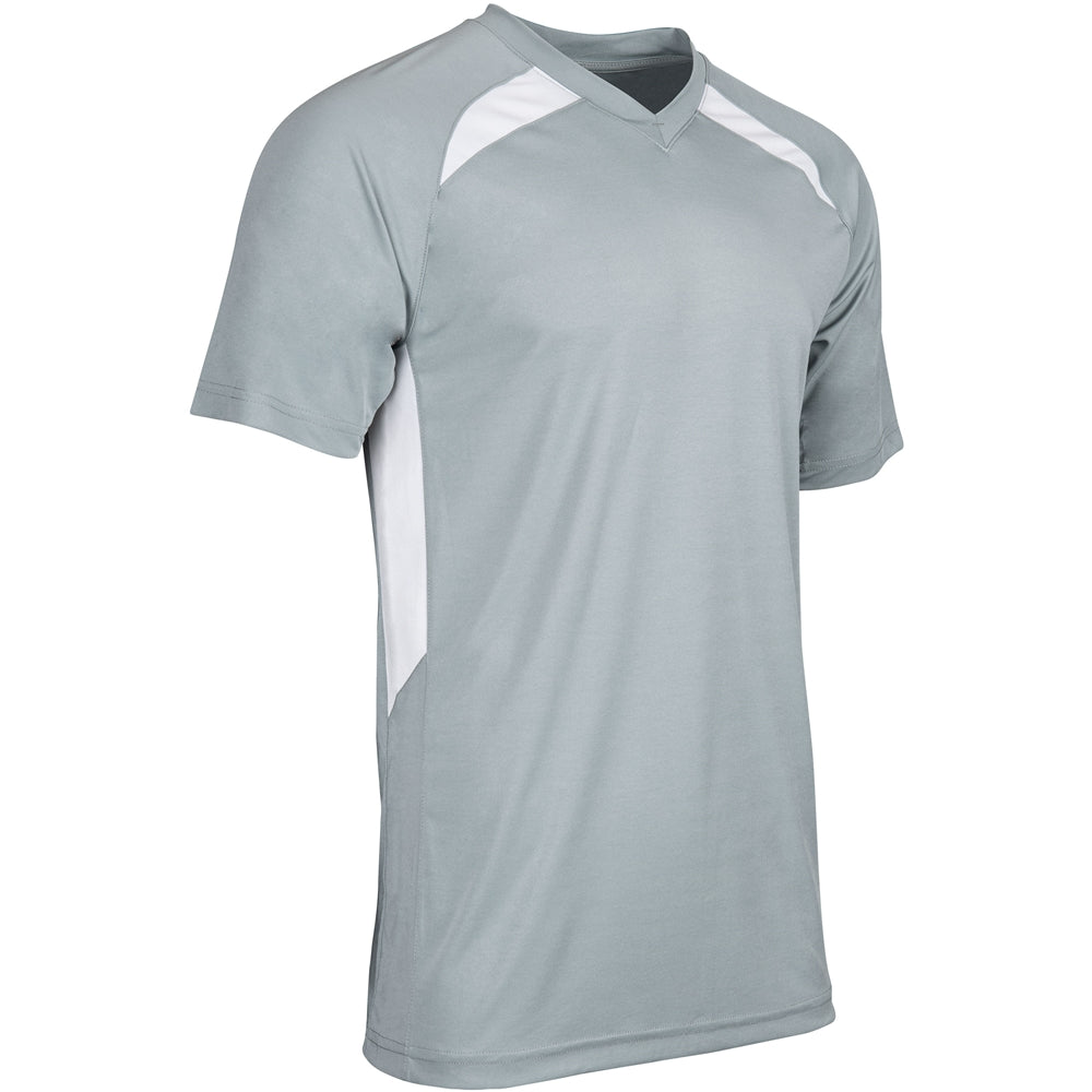 Check Baseball Jersey - Silver White - Adult - Large