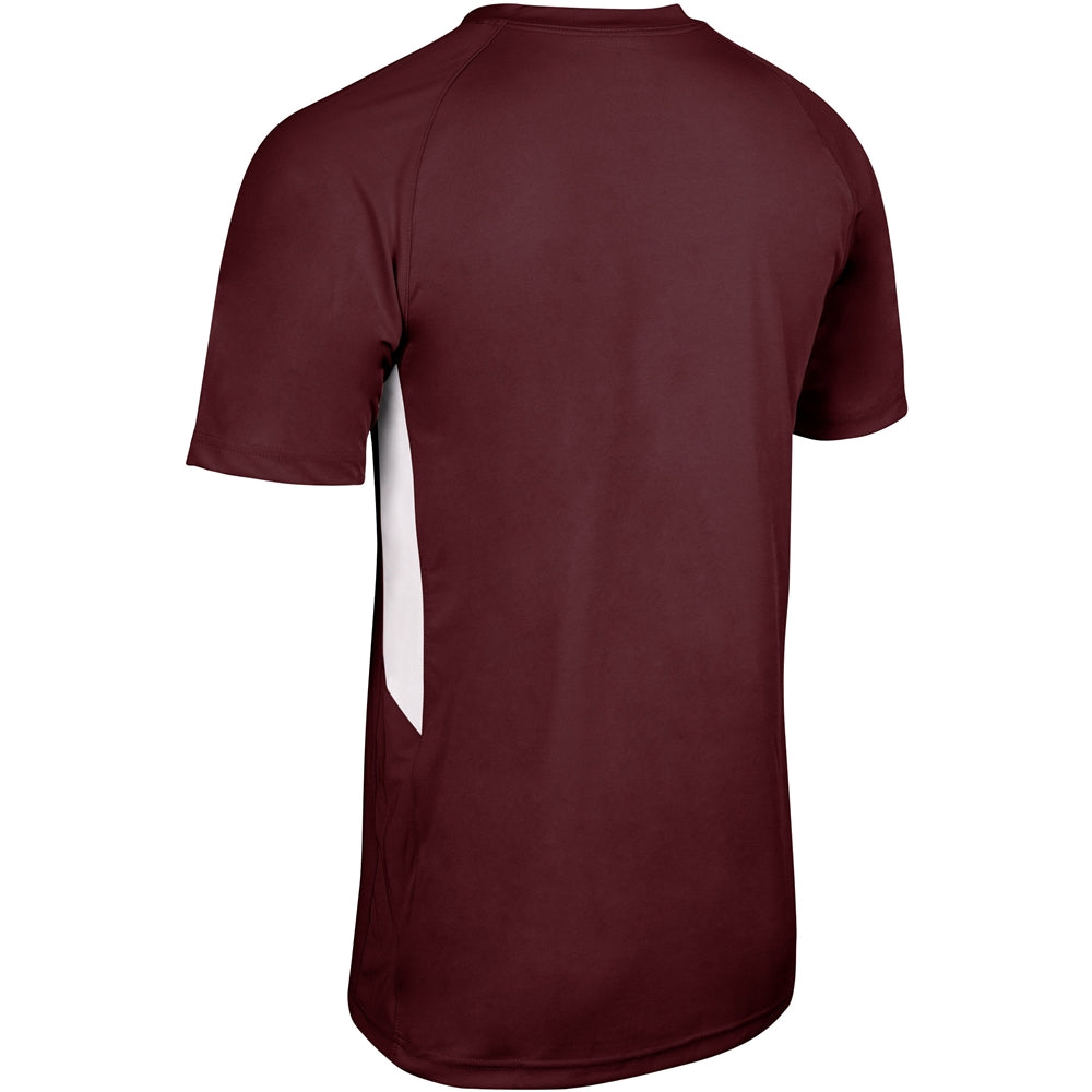 Check Baseball Jersey - Maroon White - Youth - Extra-Large