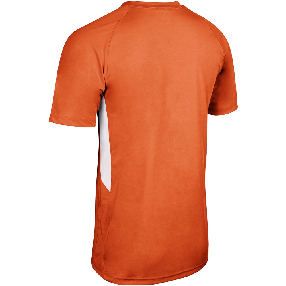 Check Baseball Jersey - Orange White - Youth - Extra-Large