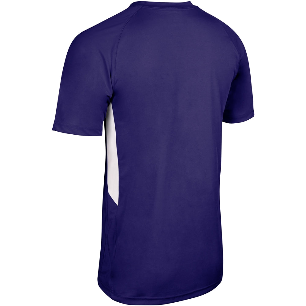 Check Baseball Jersey - Purple White - Youth - Extra-Large