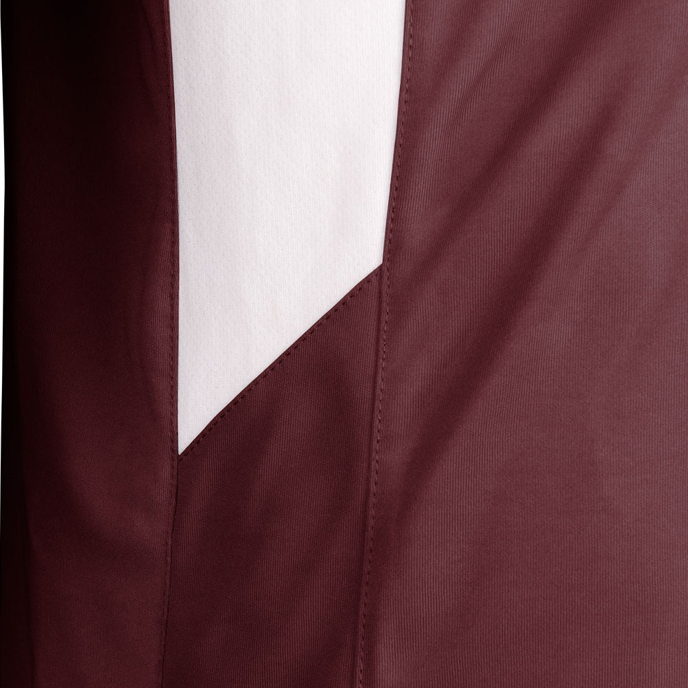 Check Baseball Jersey - Maroon White - Youth - Extra-Large
