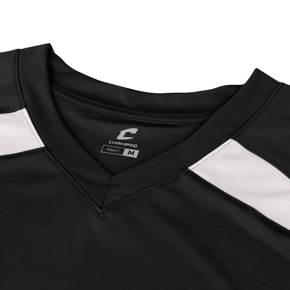 Check Baseball Jersey - Black White - Youth - Extra-Large