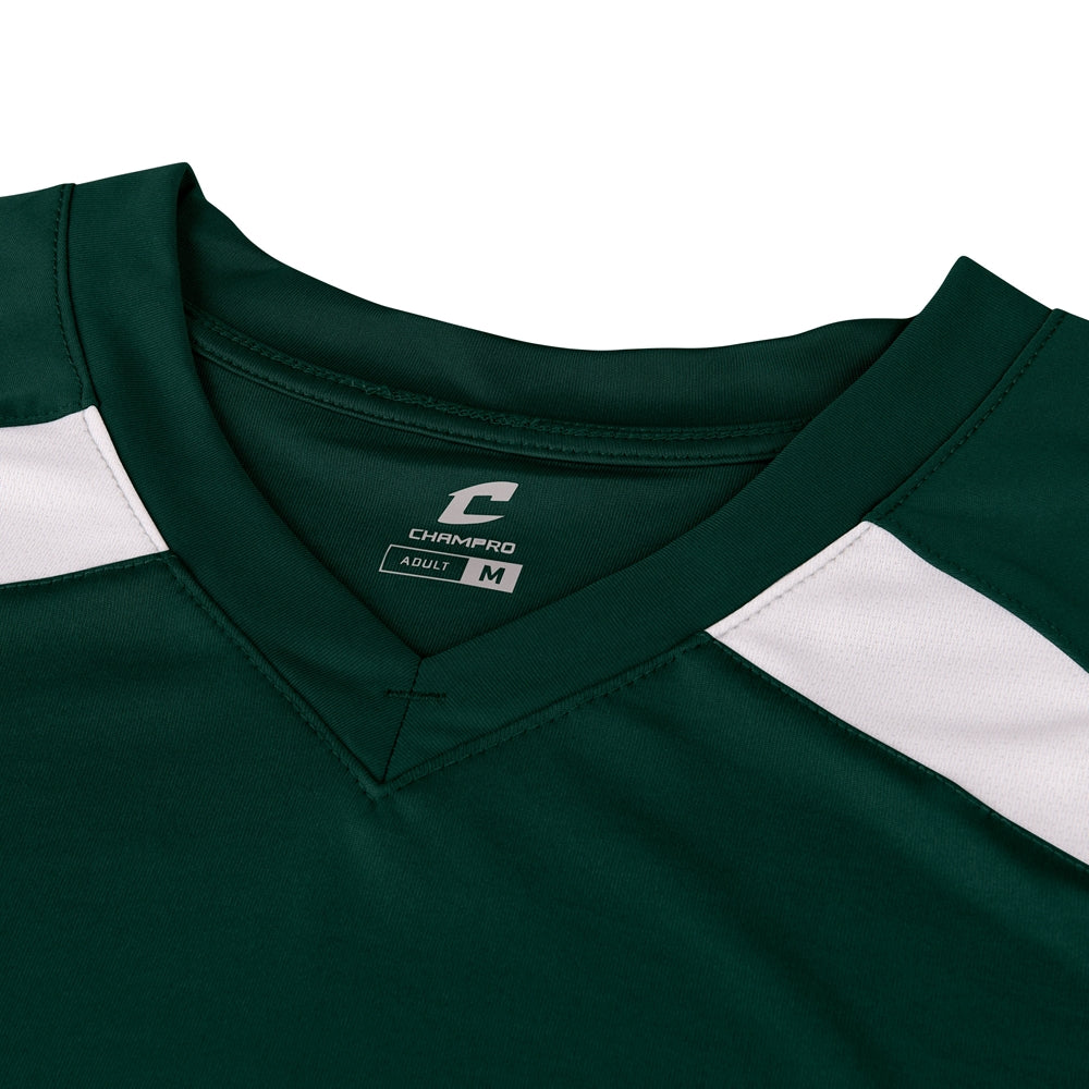 Check Baseball Jersey - Forest Green White - Youth - Extra-Large