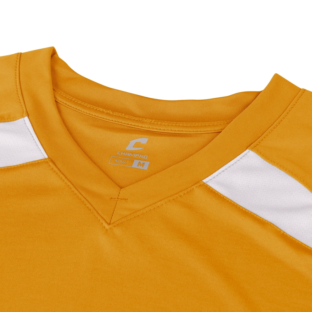Check Baseball Jersey - Gold White - Youth - Extra-Large
